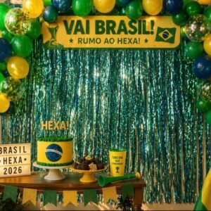 Cortina Metalizada Lisa 1x2m Prata
