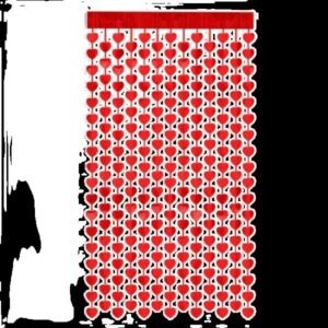 Cortina Coracao 1x2m