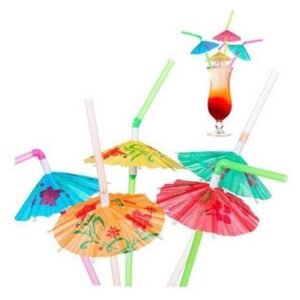 Canudos Drink Guarda-Chuva - Pcte c/12